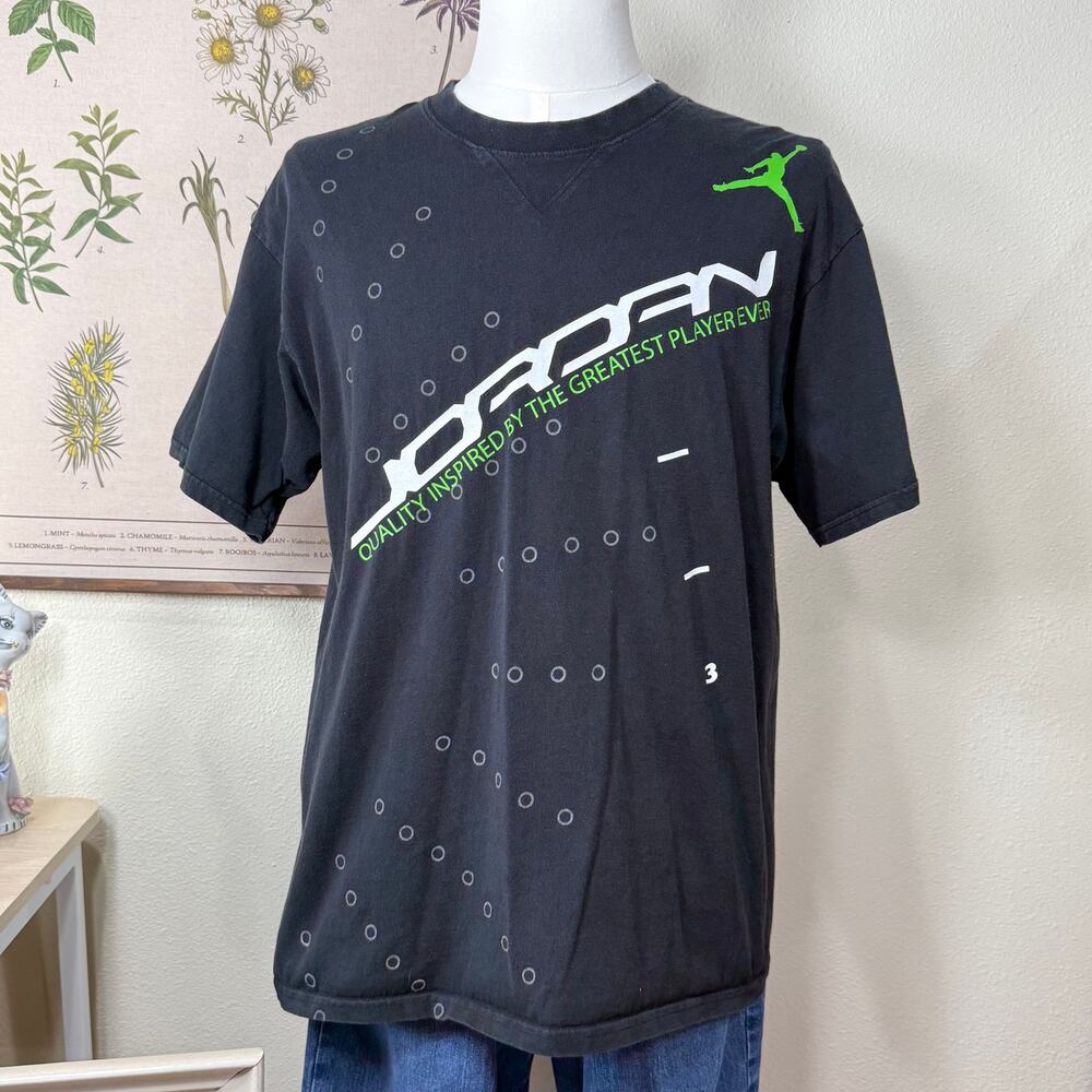 Vintage Y2k Air Jordan Jumpman Basketball Graphic Short Sleeve T-Shirt M